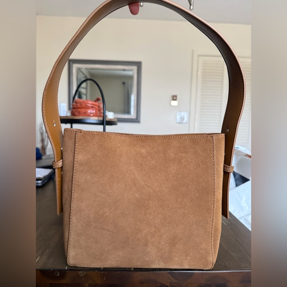 Mango Suede Mini Shopper Bag